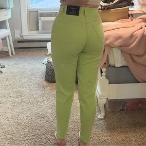 Vintage Versace Lime Green High-Waisted Jeans